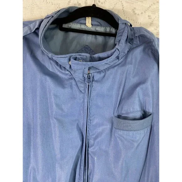 Grey Stone Limited Mens Blue Lined Bomber Jacket Zip Front Sz 3XB - Picture 7 of 9